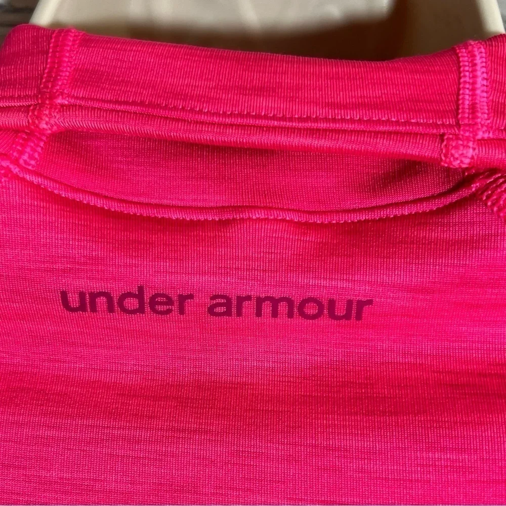 UNDER Armour Women’s UA Train Cold Weather 1/2 Zip Pink Size Small - Picture 4 of 6